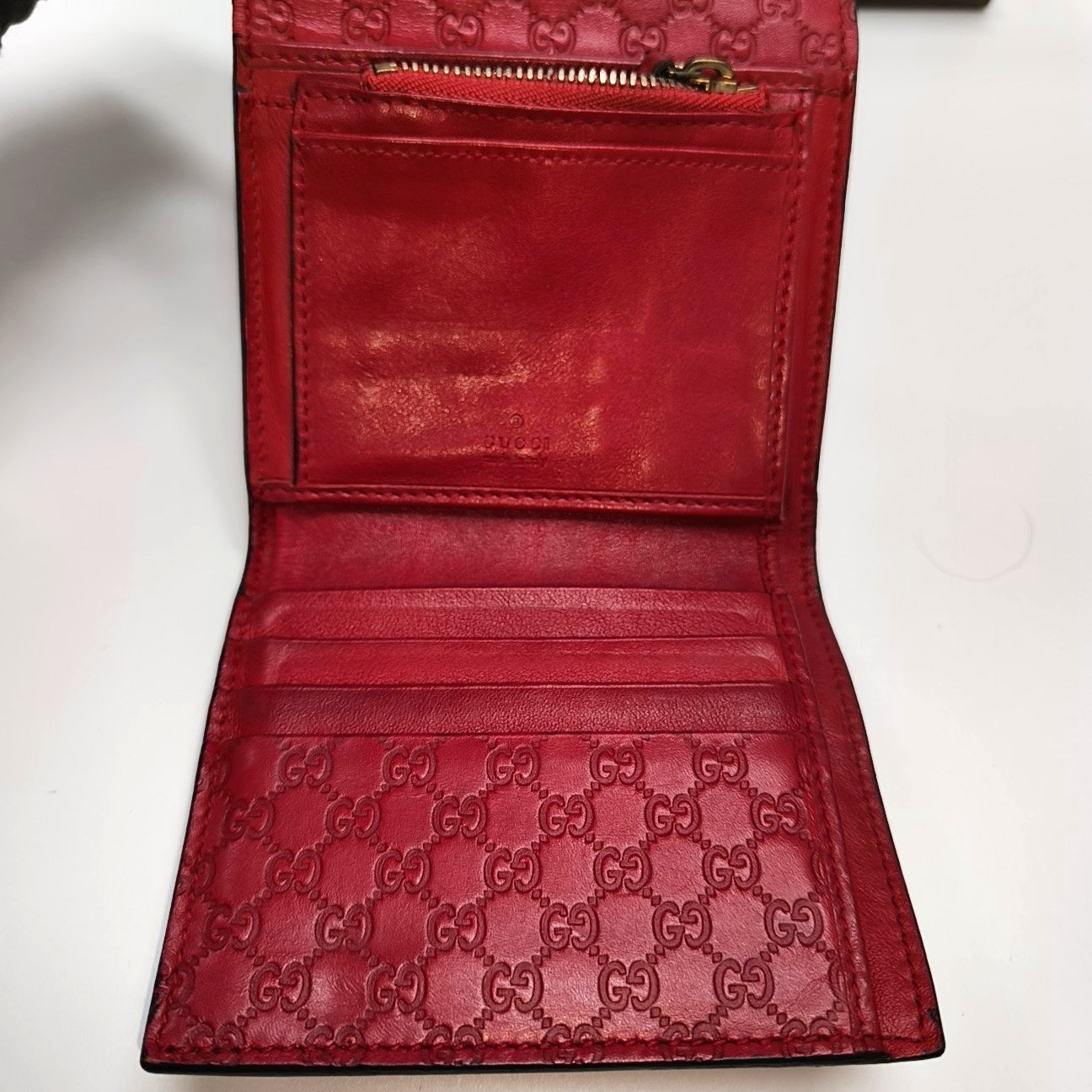 Monogram Calfskin Wallet Red