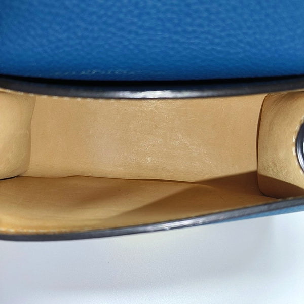Calfskin Shoulder Bag Mini Blue