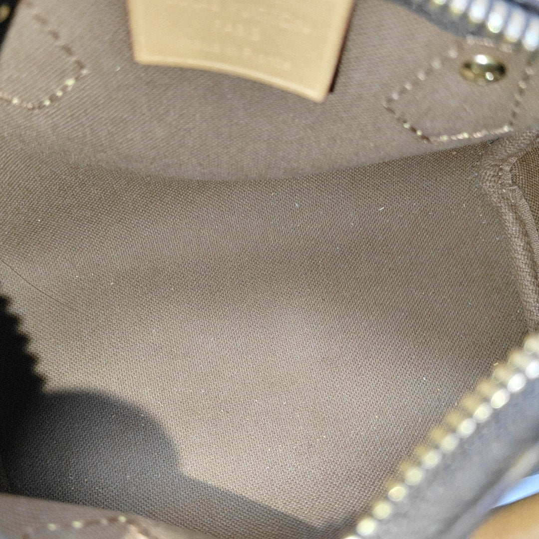 SPEEDY Nano Monogram Coated Canvas Brown