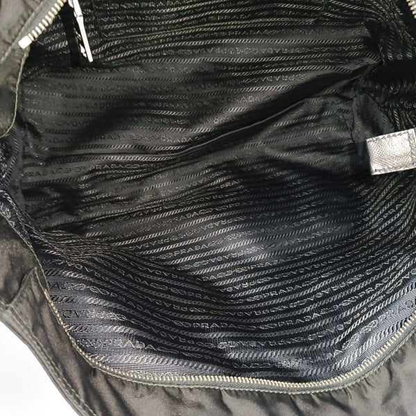 Nylon Shoulder Bag Black