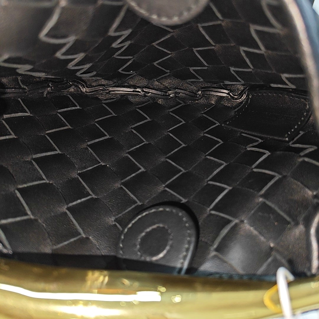 Intrecciato Lambskin Black