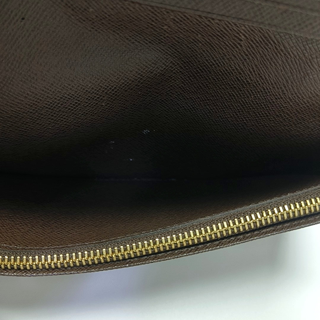 JAMES Damier Ebene Coated Canvas Brown Wallet