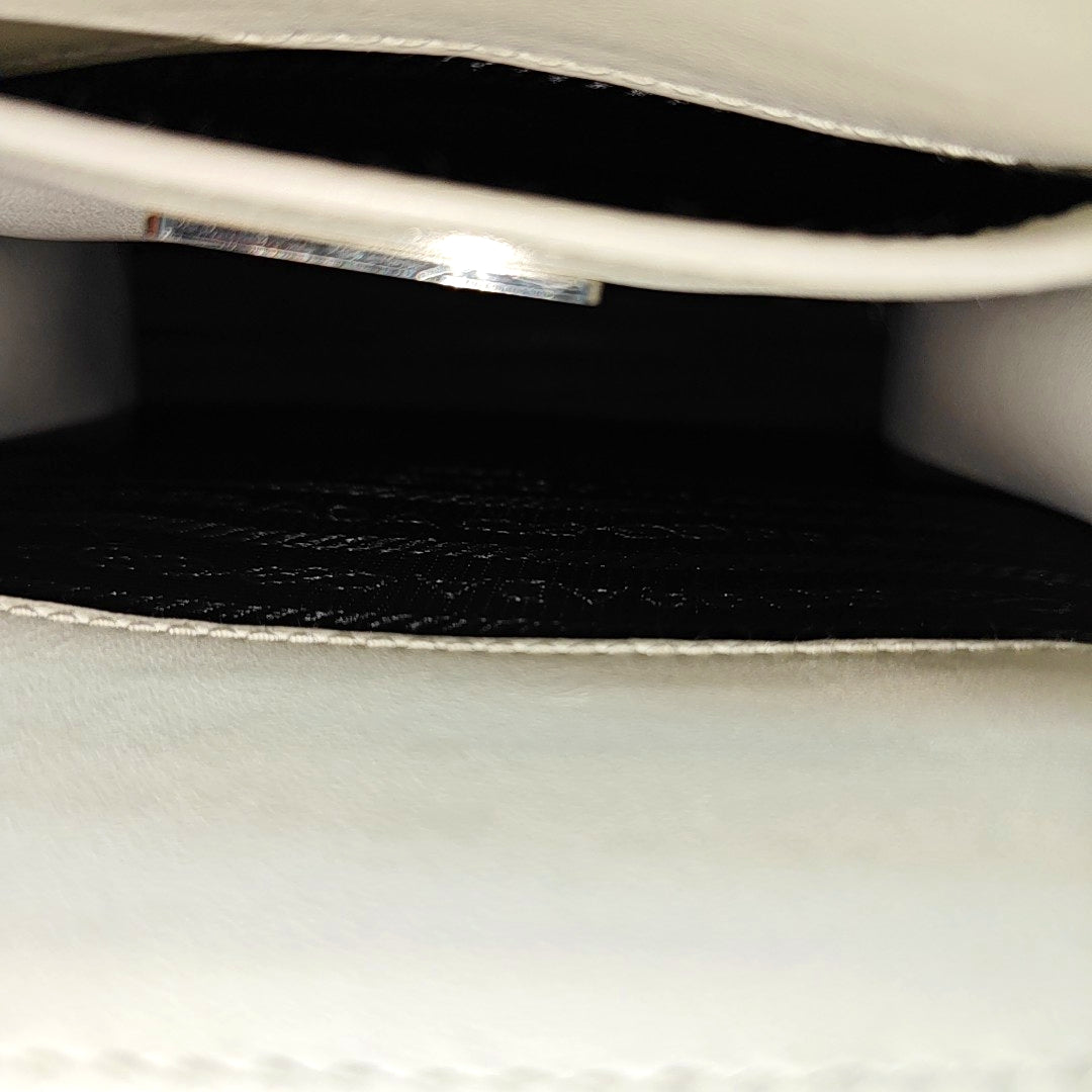 Calfskin Shoulder Bag White