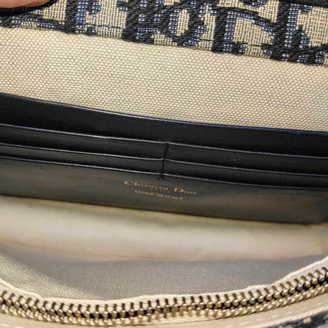 Saddle Mini Oblique Canvas Blue