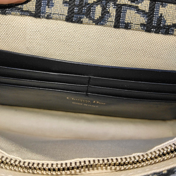 Saddle Mini Oblique Canvas Blue
