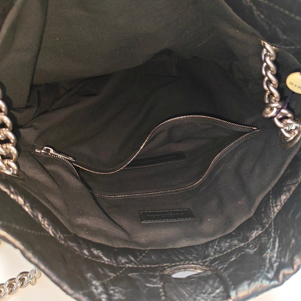 Crush Medium Quilted Calfskin Black