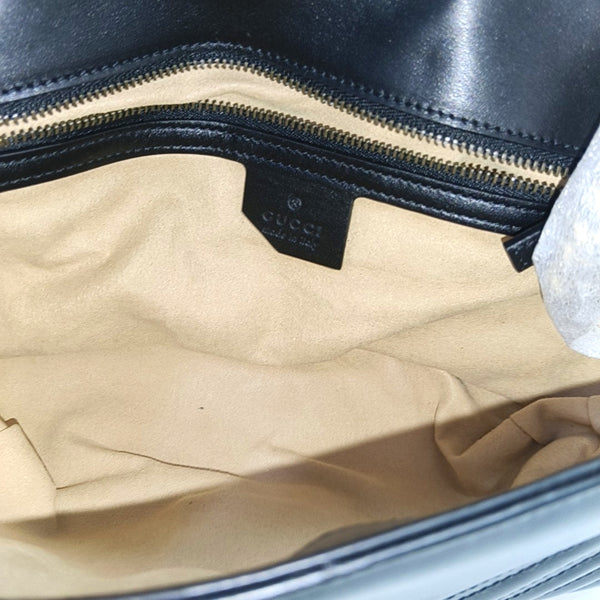 GG Marmont Small Quilted Calfskin Black