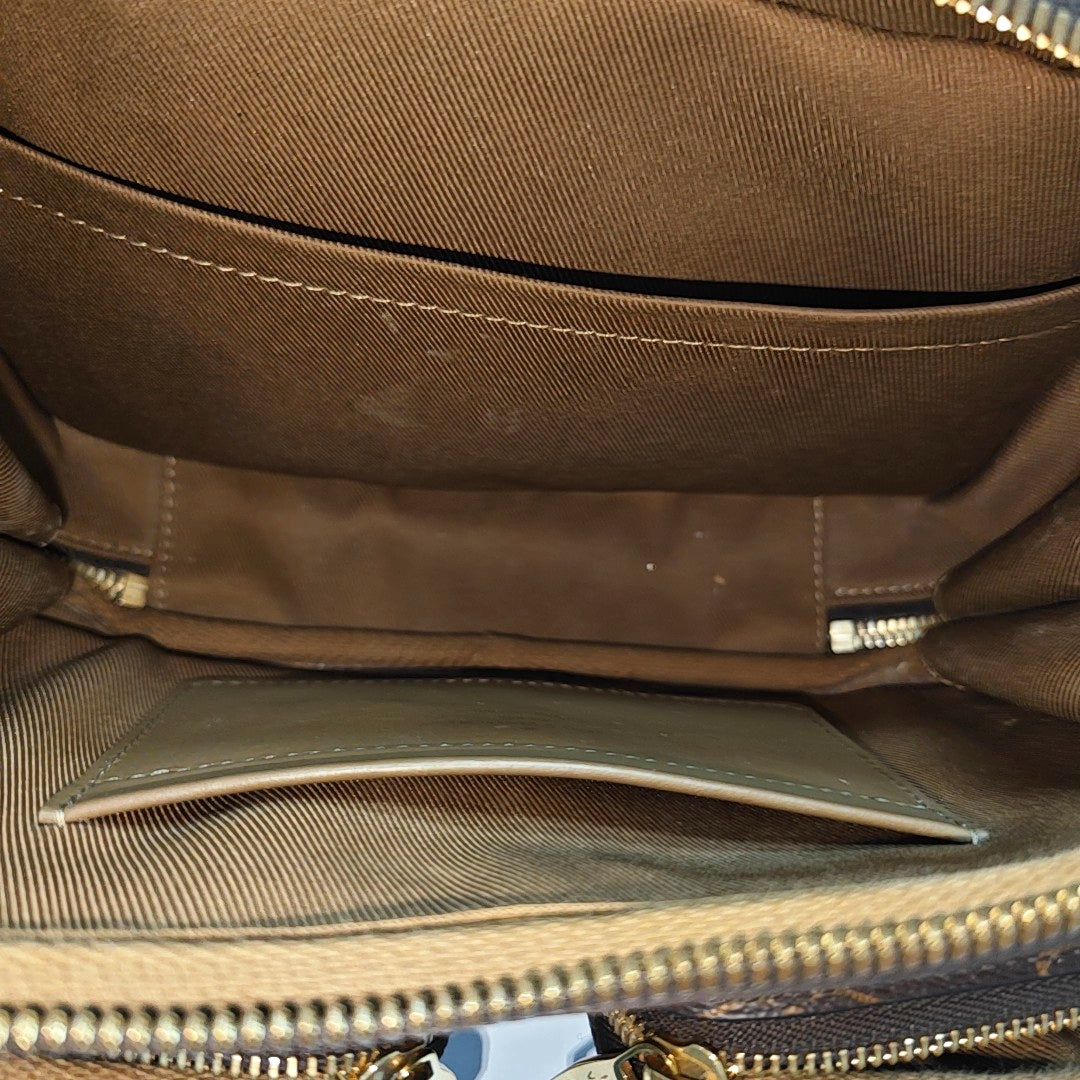 UTILITY Monogram Coated Canvas Brown