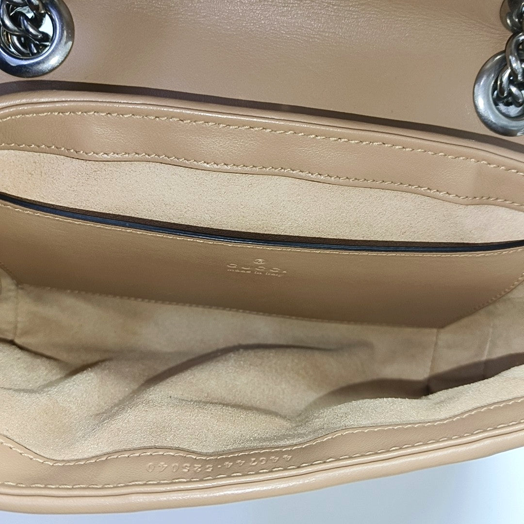 GG Marmont Small Quilted Calfskin Pink