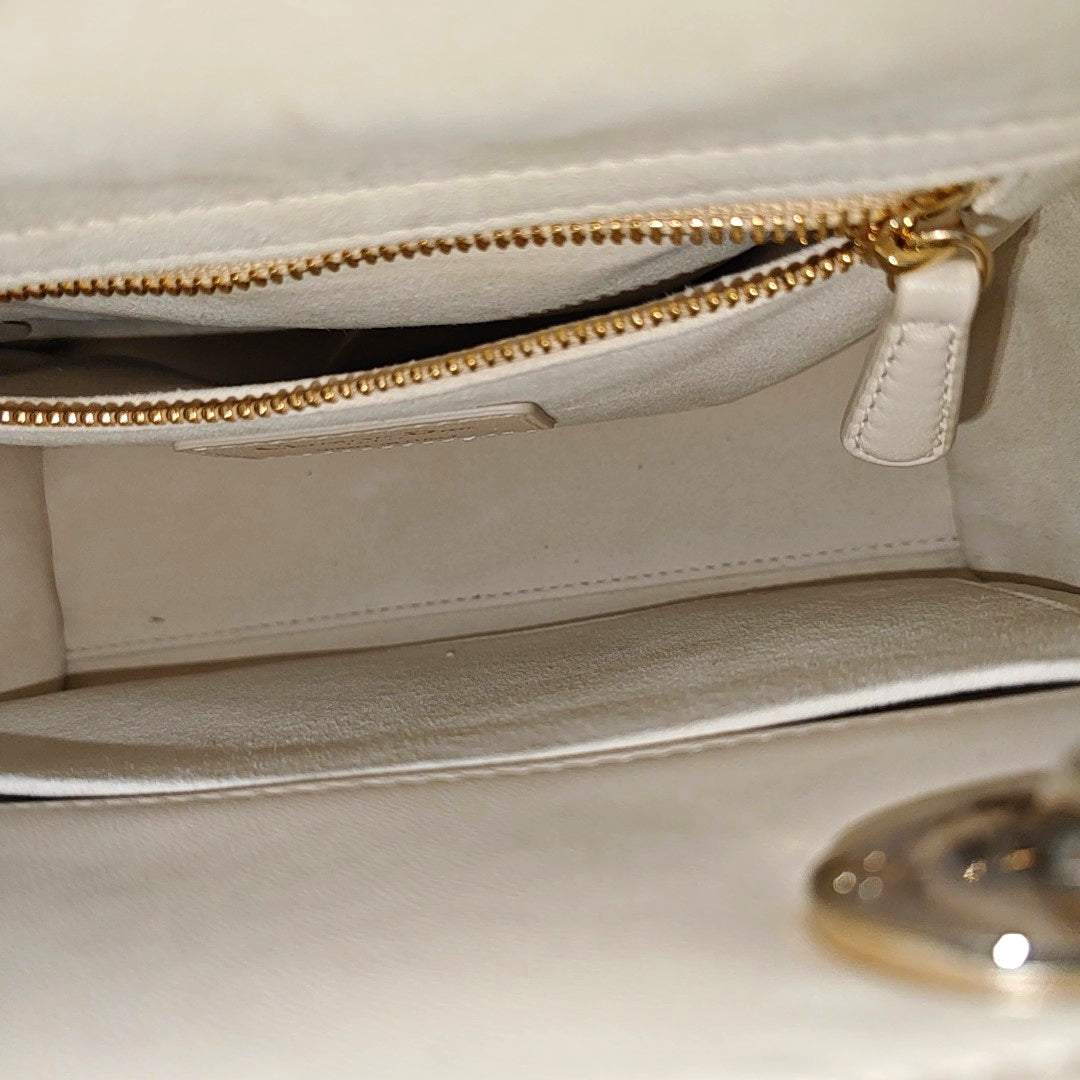 Lady Dior Small Cannage Lambskin White