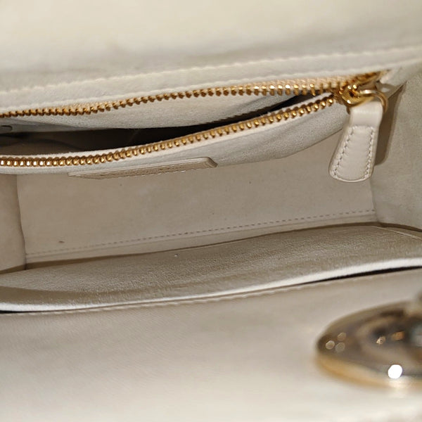 Lady Dior Small Cannage Lambskin White