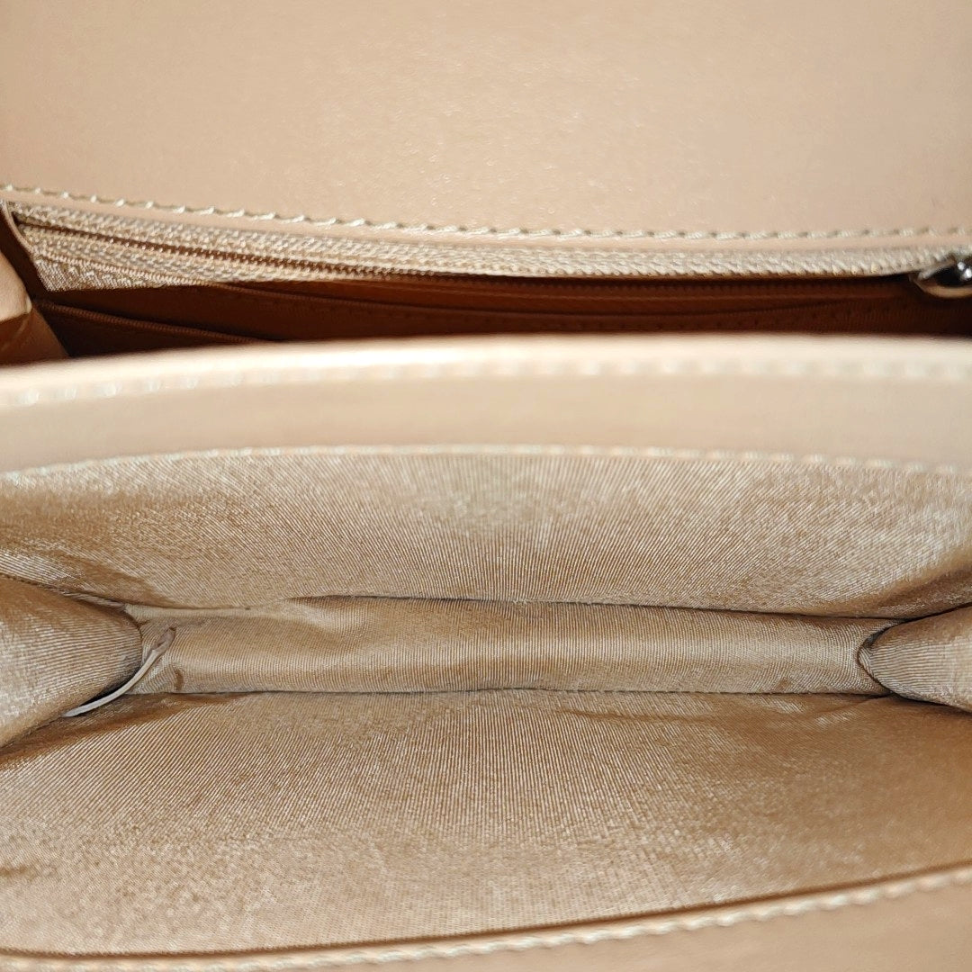 Calfskin Shoulder Bag Beige