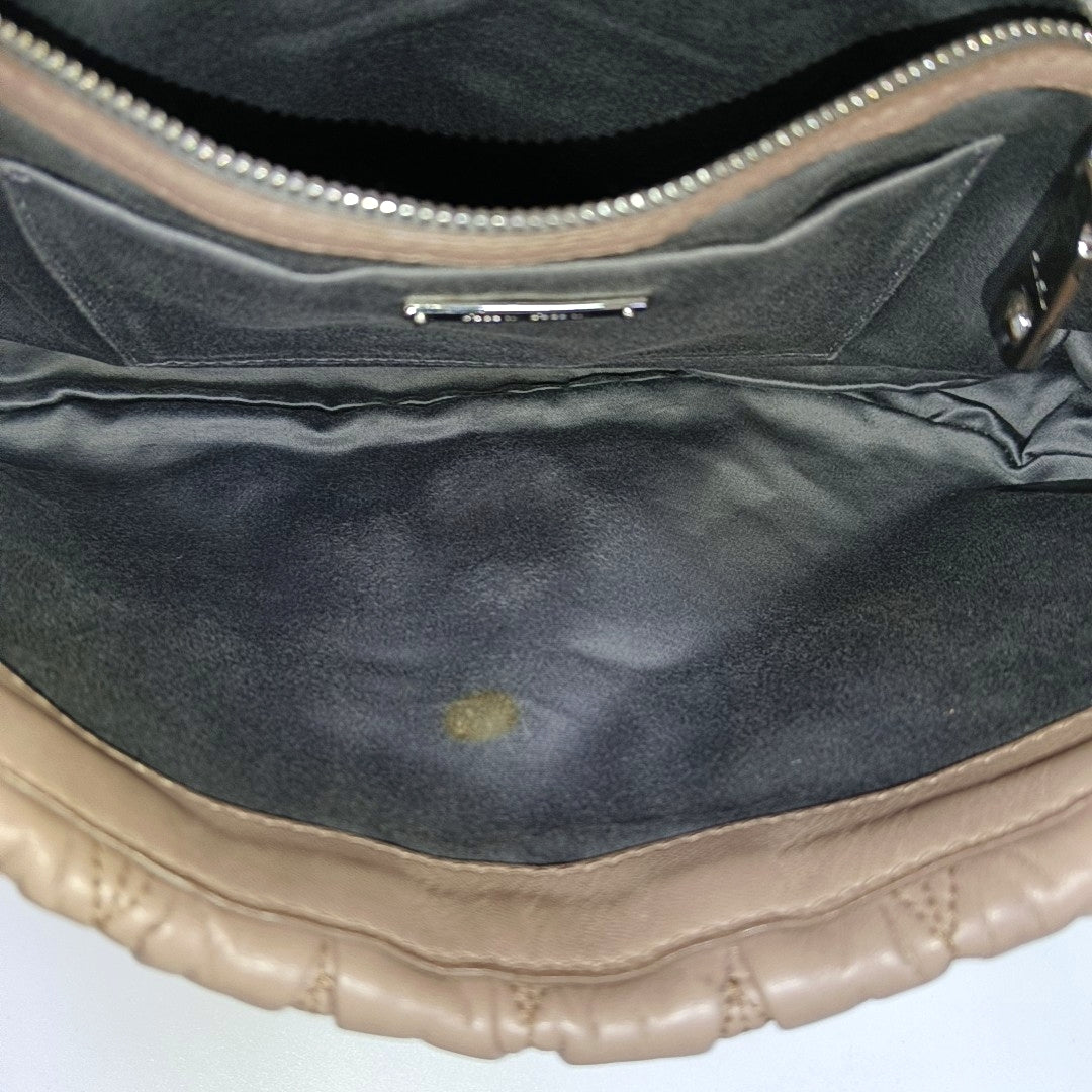 Lambskin Shoulder Bag Brown