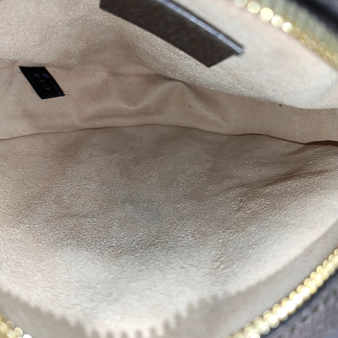 Ophidia Mini Monogram Coated Canvas Beige