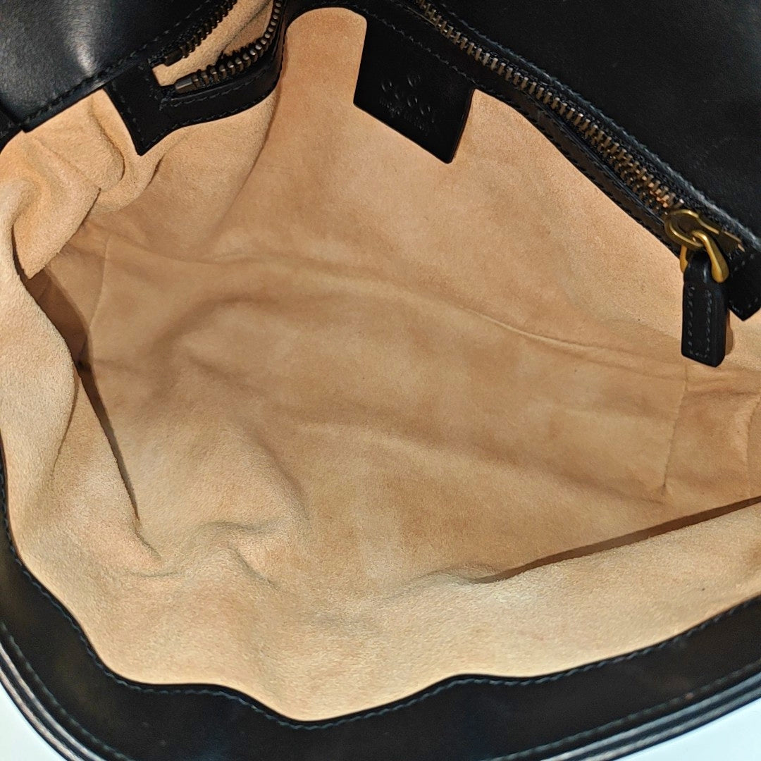 GG Marmont Medium Quilted Calfskin Black