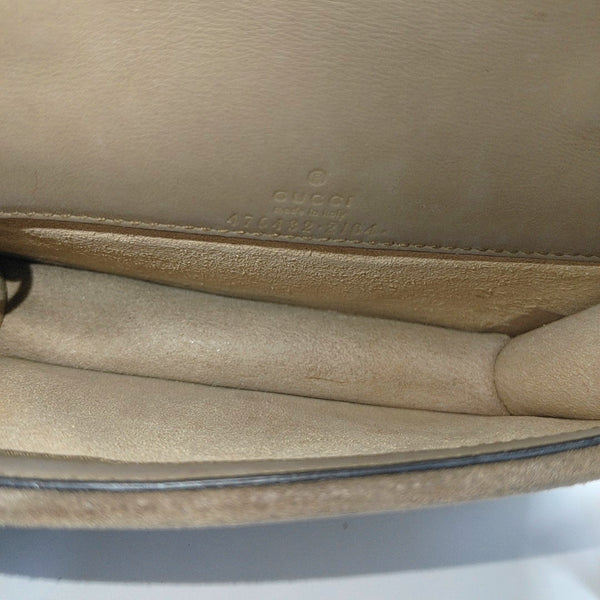 Dionysus Super Mini Monogram Coated Canvas Beige