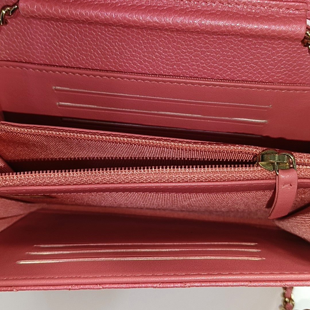 Quilted Grained Calfskin Pink