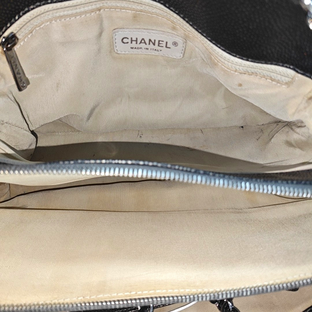 CC TIMELESS SOFT Quilted Grained Calfskin Gray