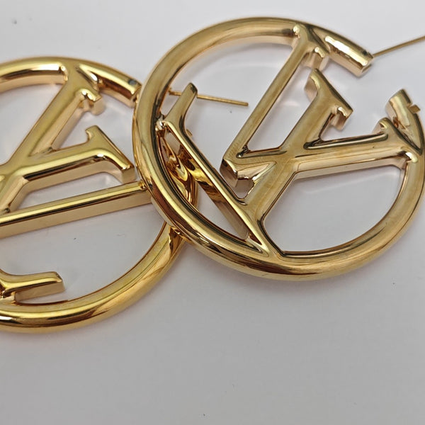 LOUISE Metal Gold Stud Earrings