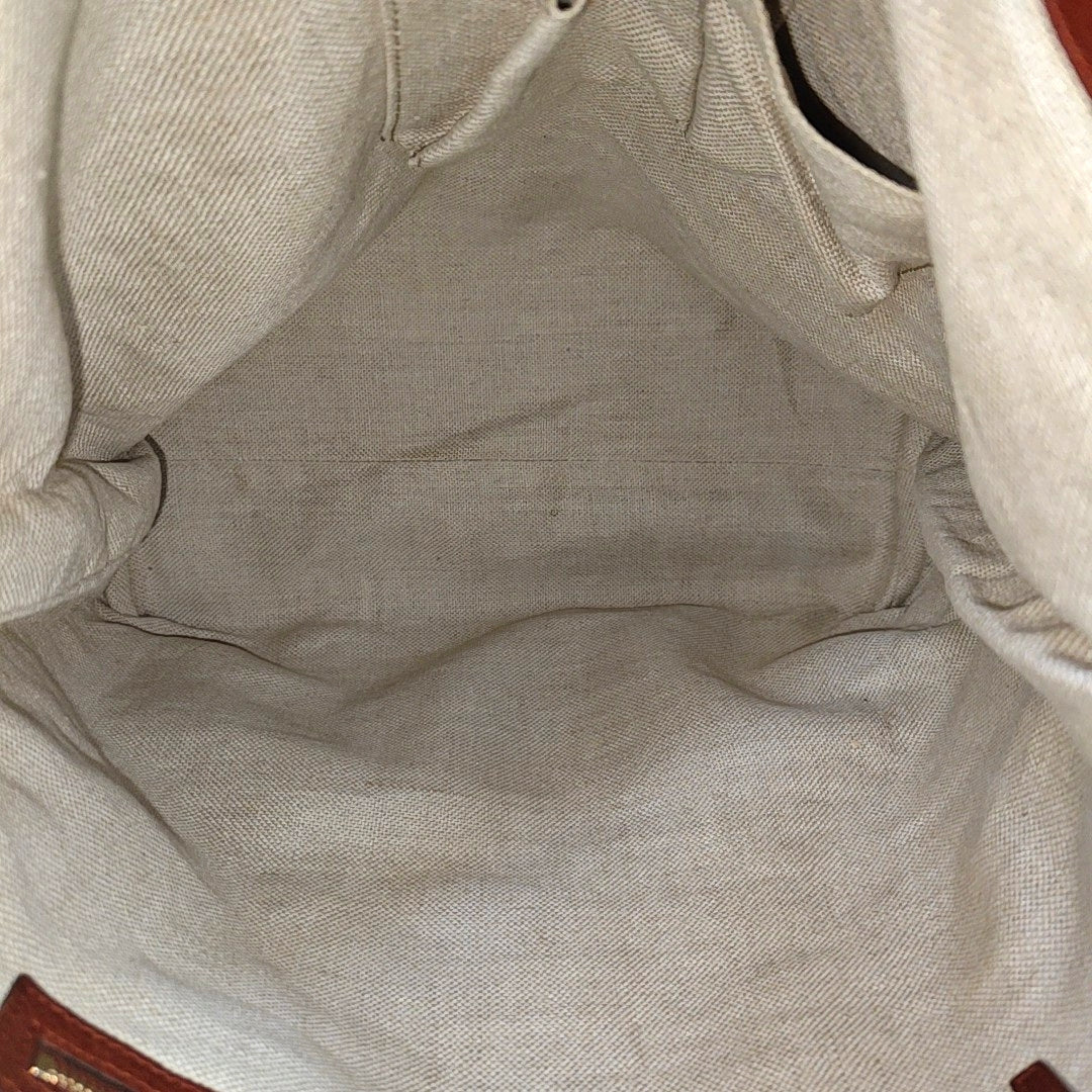 Monogram Canvas Tote Bag Beige
