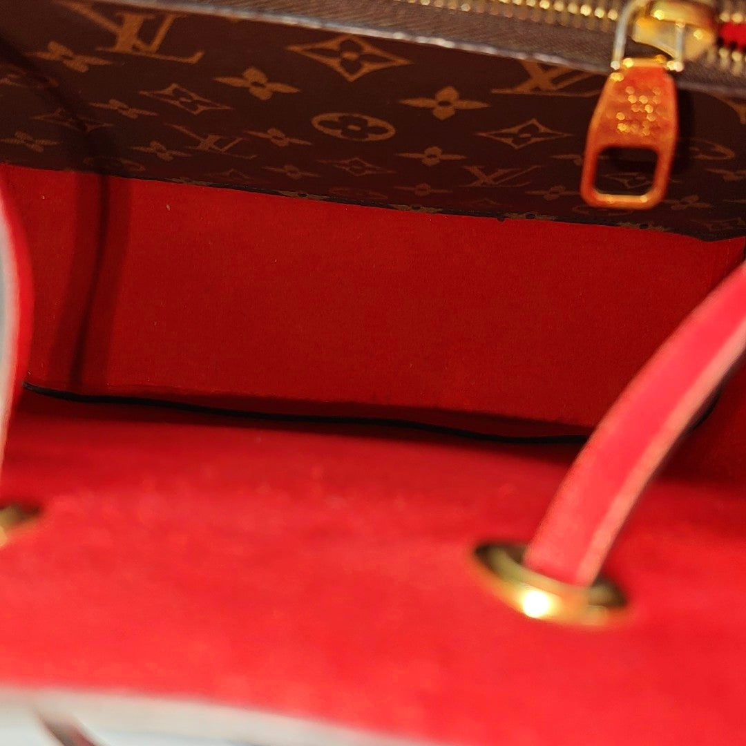 NÉONOÉ MM Monogram Coated Canvas Brown