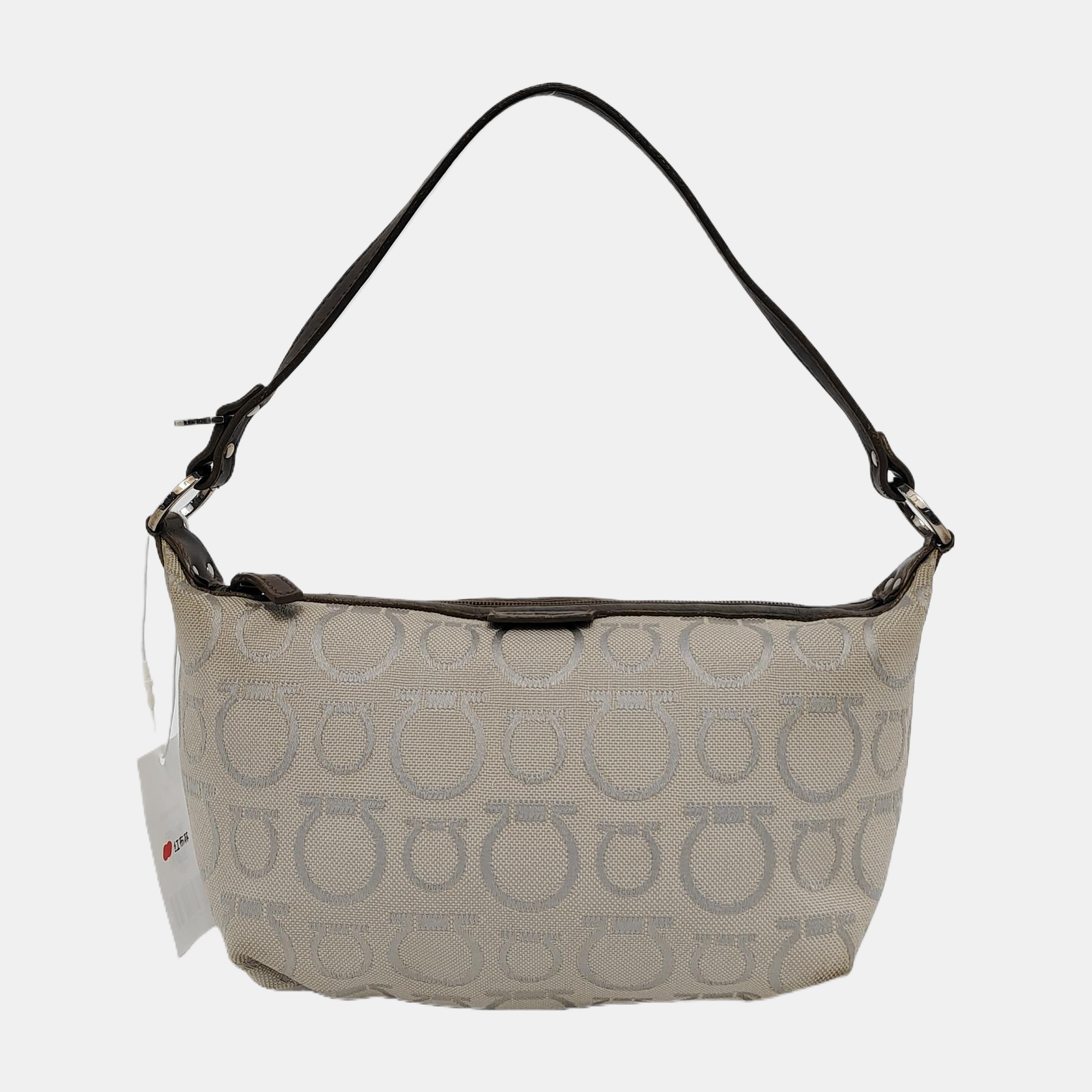 Gancini Coated Canvas Gray