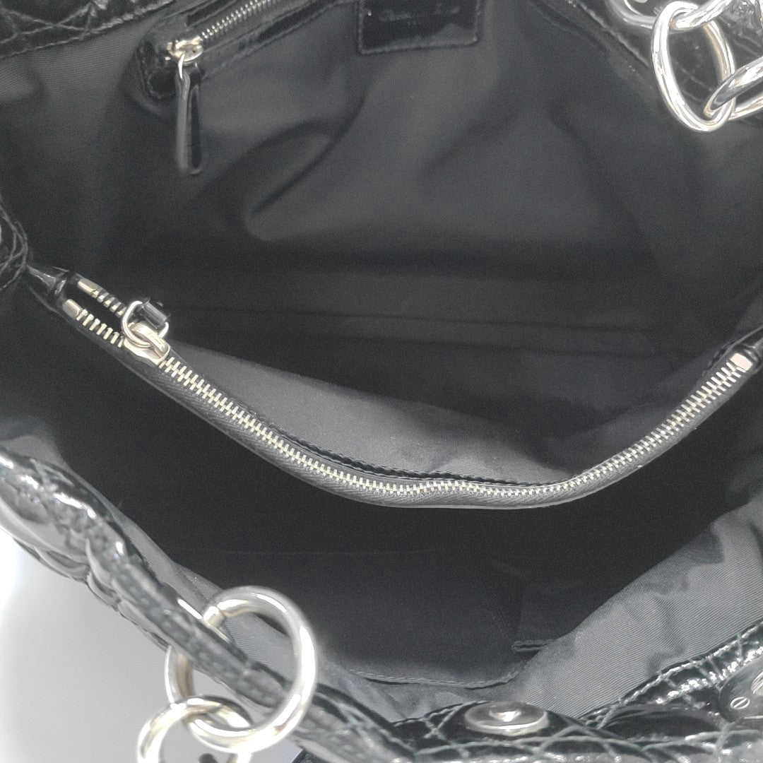 Dior Soft Cannage Patent Leather Black