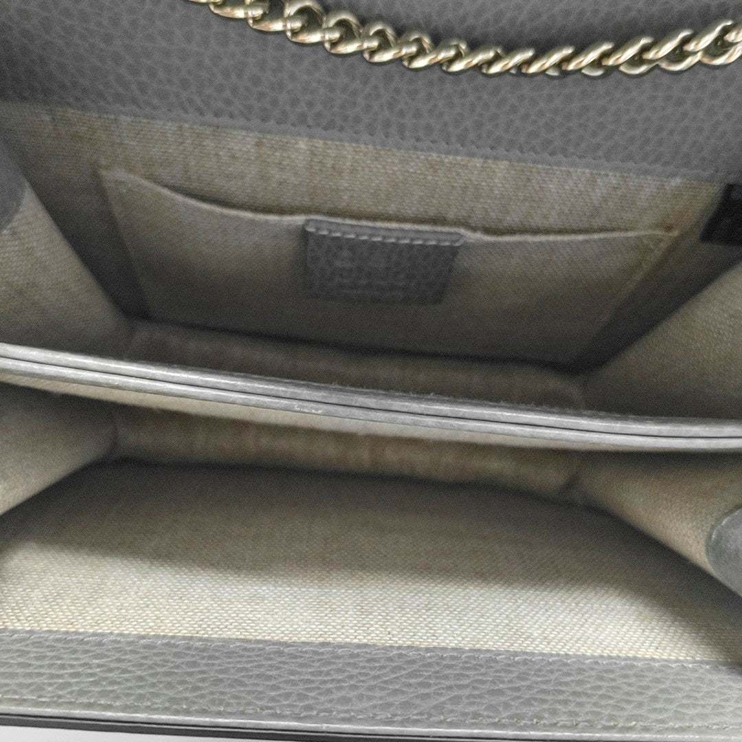 Interlocking G Small Calfskin Gray