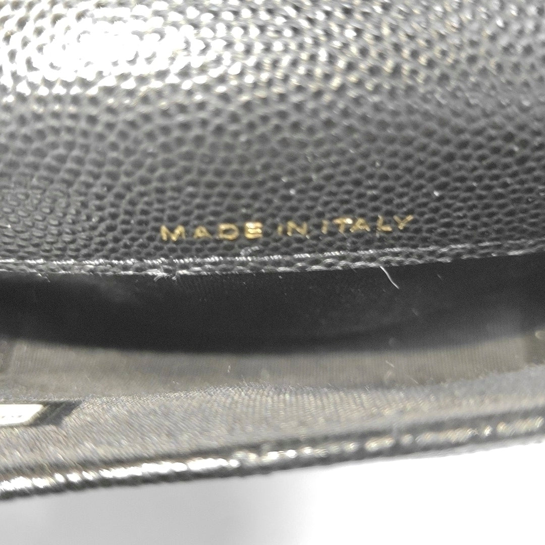 Quilted Grained Calfskin Black