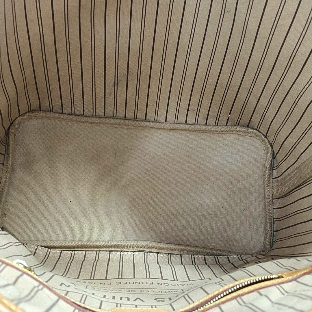 NEVERFULL MM Monogram Coated Canvas Brown
