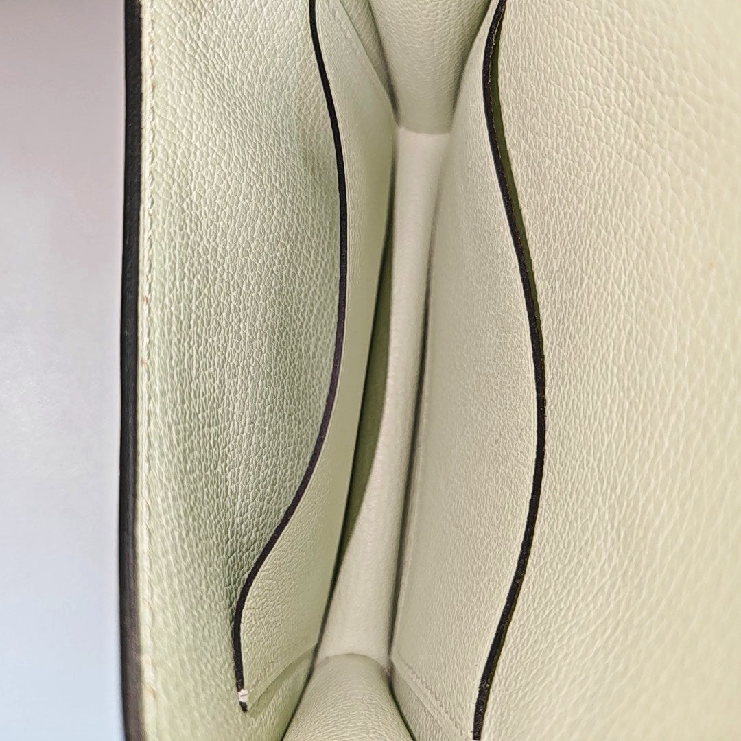 Constance Slim Evercolor Green Wallet