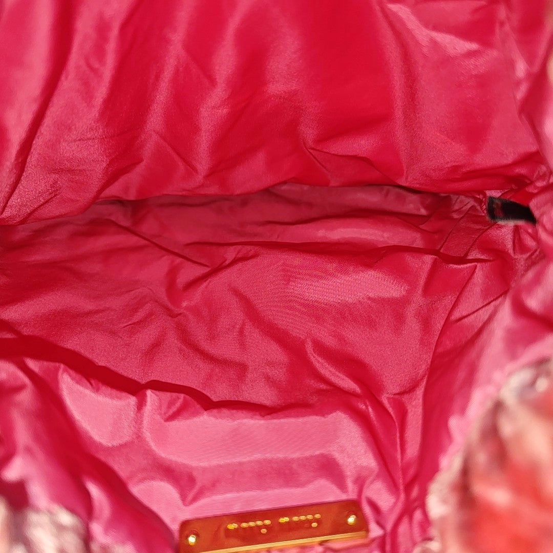 Velvet Top Handle Bag Pink