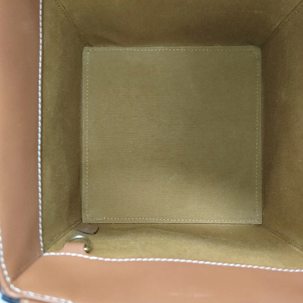Coated Canvas Tote Bag Brown