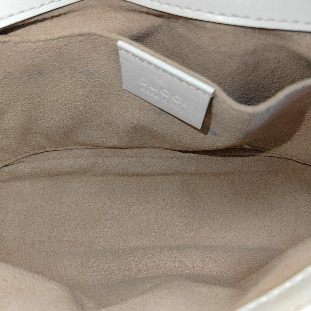 GG Marmont Small Quilted Calfskin White