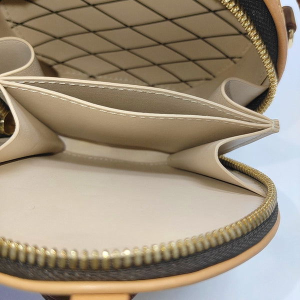 BOITE CHAPEAU Mini Monogram Coated Canvas Brown