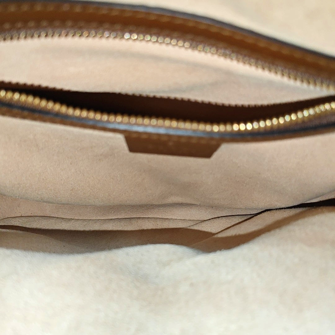 Horsebit 1955 Small Coated Canvas Beige