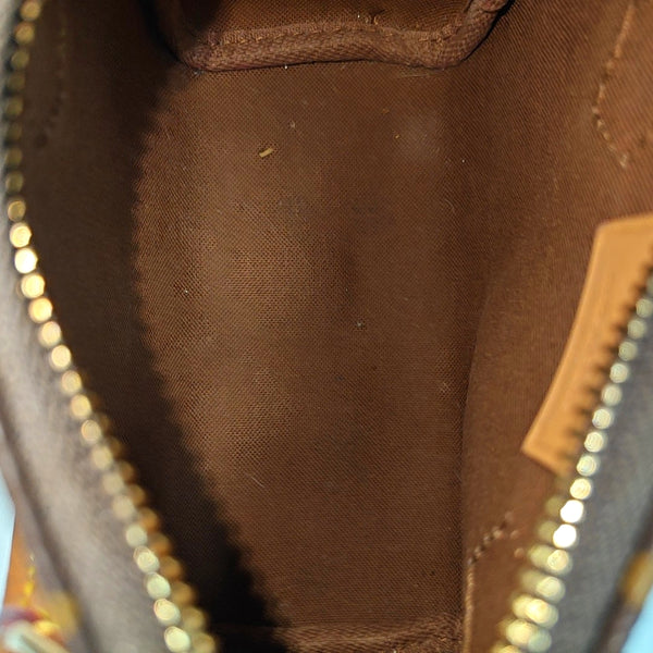 SPEEDY Nano Monogram Coated Canvas Brown