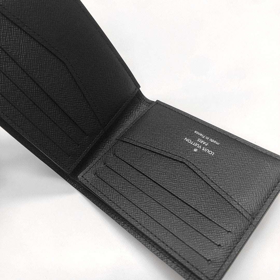 Monogram Coated Canvas Wallet Black