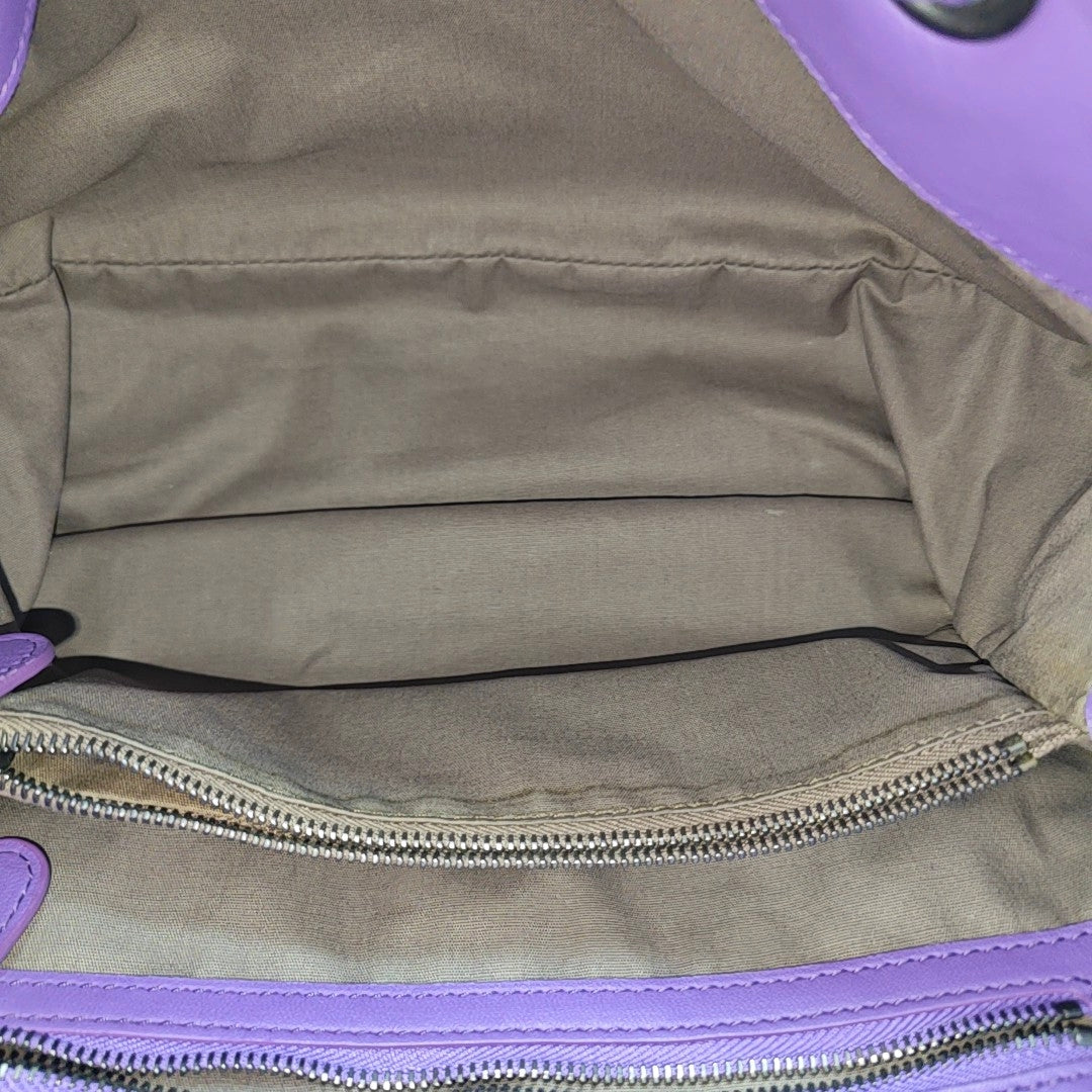 Lambskin Tote Bag Purple