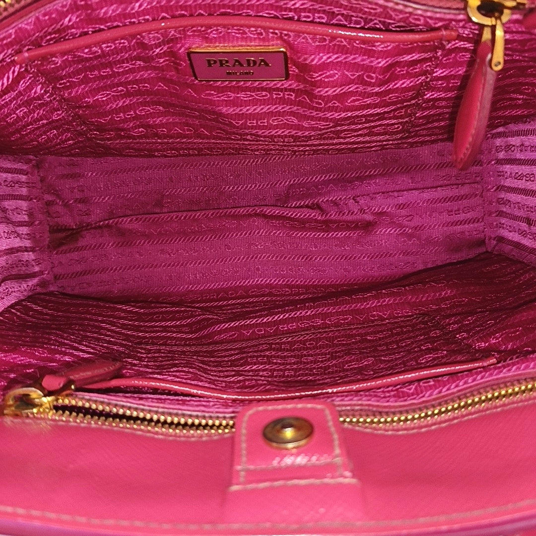 Saffiano Calfskin Top Handle Bag Red