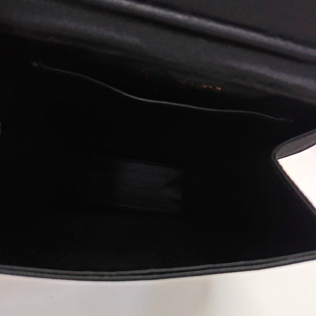 Silk Satin Shoulder Bag Black