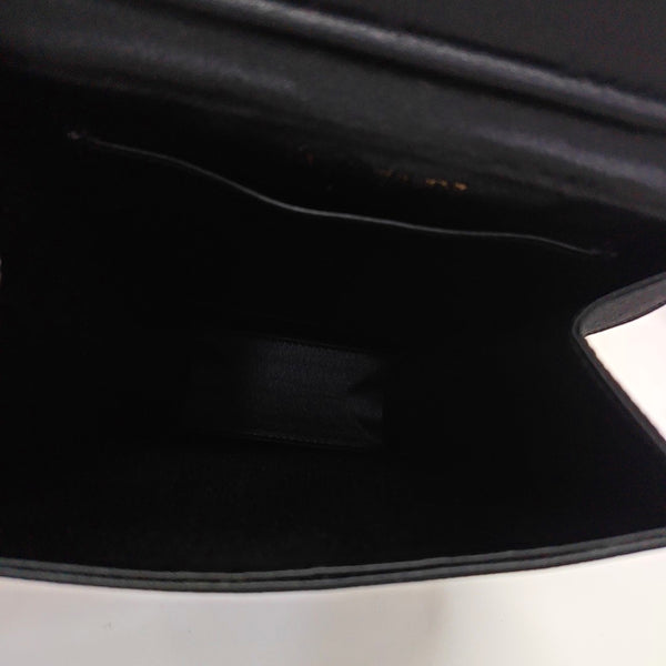 Silk Satin Shoulder Bag Black