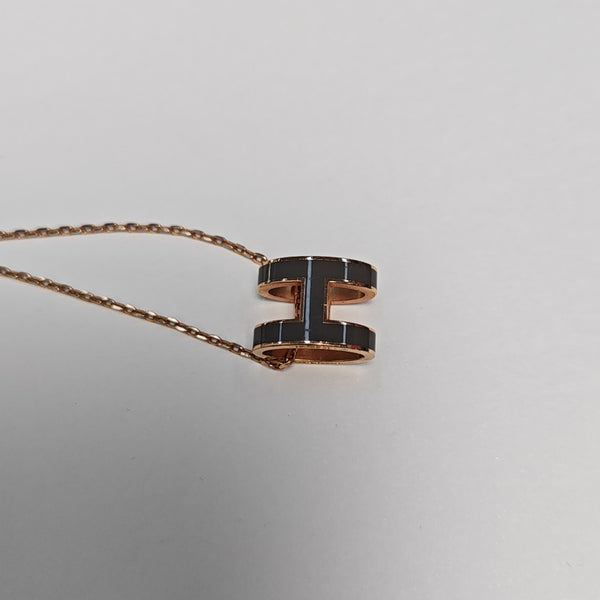 Pop H Metal Rose Gold Necklace