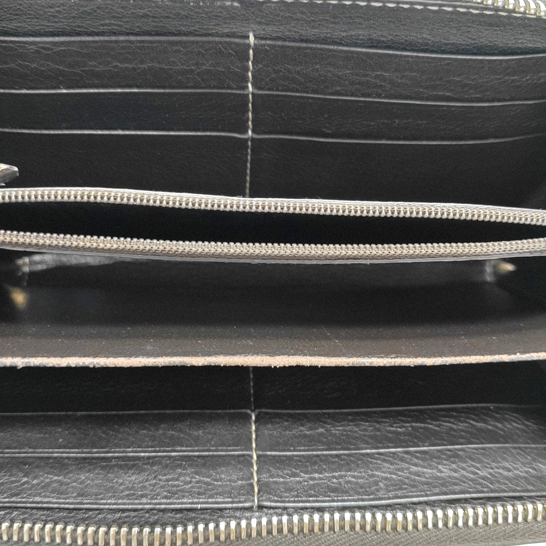 Ligne Shima Monogram Calfskin Brown Wallet