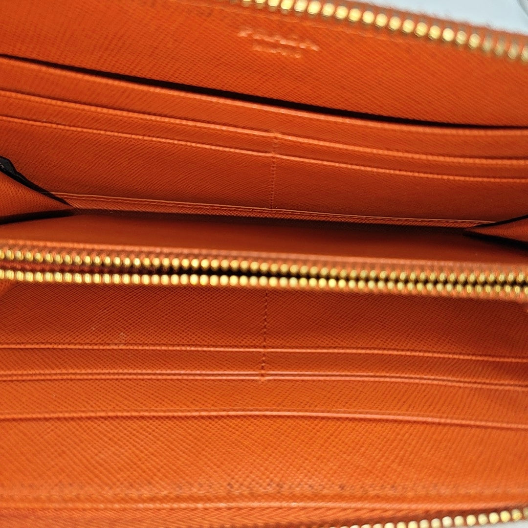 Saffiano Calfskin Wallet Orange