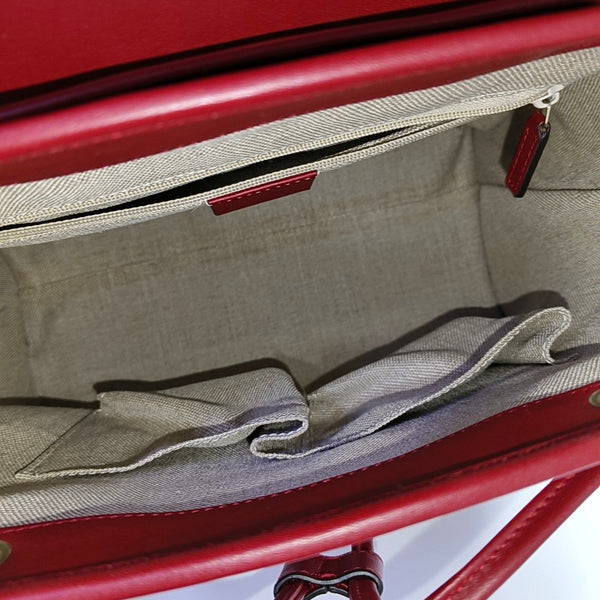 Monogram Calfskin Backpack Red
