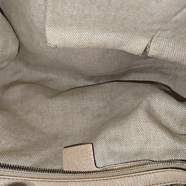 Monogram Canvas Shoulder Bag Beige