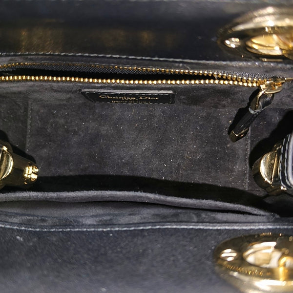 Lady 95.22 Cannage Calfskin Black