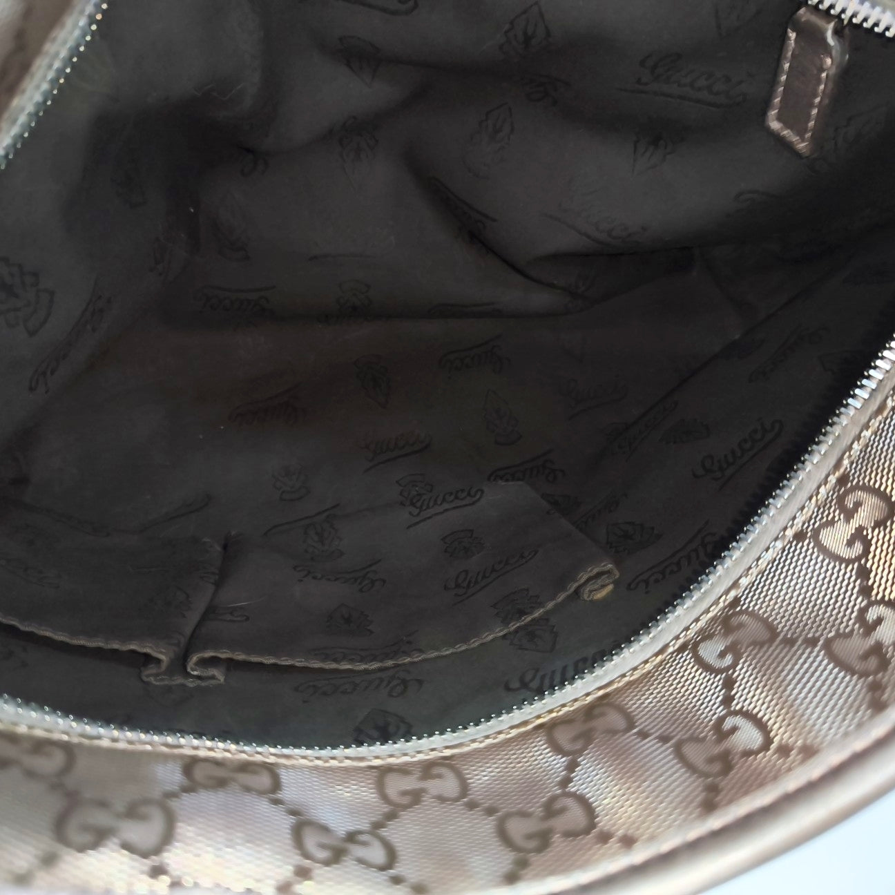 GG Imprime Monogram Coated Canvas Gray