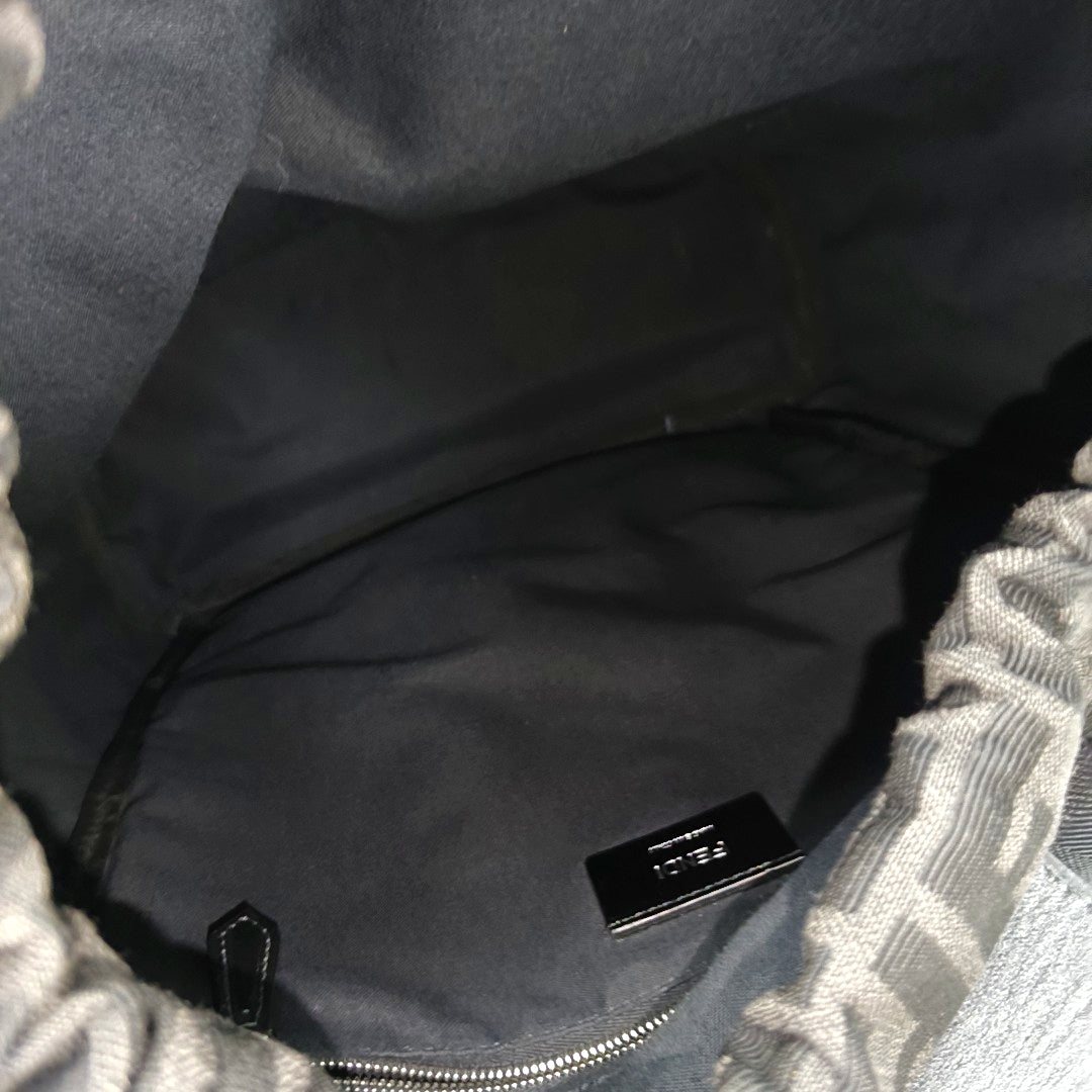 FENDI Strike Medium Canvas Black